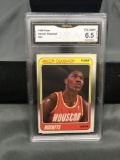 GMA Graded 1988-89 Fleer #53 AKEEM OLAJUWON Rockets Vintage Basketball Card - EX-NM+ 6.5