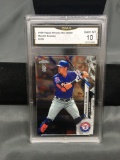 GMA Graded 2020 Topps Chrome Ben Baller #129 RONALD GUZMAN Rangers Baseball Card - GEM MINT 10