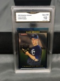 GMA Graded 2002 Bowman Chrome ZACK GREINKE Royals ROOKIE Baseball Card - GEM MINT 10