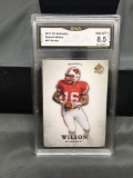 GMA Graded 2012 SP Authentic RUSSELL WILSON Seahawks ROOKIE Football Card - NM-MT+ 8.5