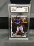 GMA Graded 2019 Bowman Chrome JULIO RODRIGUEZ Mariners ROOKIE Baseball Card - GEM MINT 10