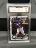 GMA Graded 2019 Bowman Chrome JULIO RODRIGUEZ Mariners ROOKIE Baseball Card - MINT 9