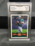 GMA Graded 2012 Topps #134 RYAN TANNEHILL Dolphins Titans ROOKIE Football Card - GEM MINT 10