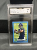 GMA Graded 2012 Topps Magic Mini Blue RUSSELL WILSON Seahawks ROOKIE Football Card - MINT 9