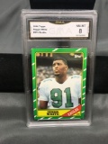 GMA Graded 1986 Topps #275 REGGIE WHITE Eagles ROOKIE Football Card - NM-MT 8