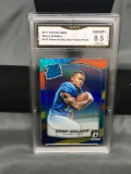 GMA Graded 2017 Donruss Optic Red Yellow Prizm KENNY GOLLADAY Lions ROOKIE Football Card - NM-MT+