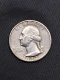 1932 United States Washington Silver Quarter - 90% Silver Coin from Estate