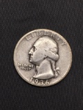 1936 United States Washington Silver Quarter - 90% Silver Coin from Estate