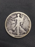 1918 United States Walking Liberty Silver Half Dollar - 90% Silver Coin from Estate