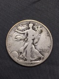 1929-D United States Walking Liberty Silver Half Dollar - 90% Silver Coin from Estate