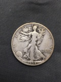 1934-S United States Walking Liberty Silver Half Dollar - 90% Silver Coin from Estate