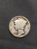 1916 United States Mercury Silver Dime - 90% Silver Coin from Estate