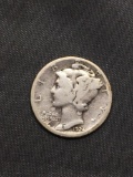 1924-S United States Mercury Silver Dime - 90% Silver Coin from Estate