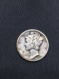 1931-S United States Mercury Silver Dime - 90% Silver Coin from Estate