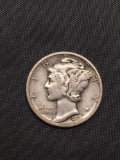 1931-D United States Mercury Silver Dime - 90% Silver Coin from Estate