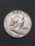 1953-D United States Franklin Silver Half Dollar - 90% Silver Coin from Estate