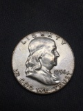 1956 United States Franklin Silver Half Dollar - 90% Silver Coin from Estate