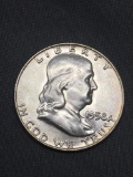 1958-D United States Franklin Silver Half Dollar - 90% Silver Coin from Estate