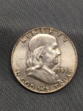 1959-D United States Franklin Silver Half Dollar - 90% Silver Coin from Estate