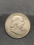 1960 United States Franklin Silver Half Dollar - 90% Silver Coin from Estate