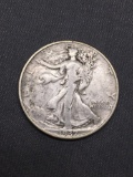 1937 United States Walking Liberty Silver Half Dollar - 90% Silver Coin from Estate