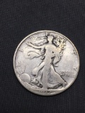 1937-D United States Walking Liberty Silver Half Dollar - 90% Silver Coin from Estate