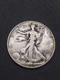 1938-D United States Walking Liberty Silver Half Dollar - 90% Silver Coin from Estate