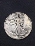 1939 United States Walking Liberty Silver Half Dollar - 90% Silver Coin from Estate