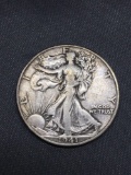 1941-D United States Walking Liberty Silver Half Dollar - 90% Silver Coin from Estate