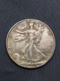 1944-D United States Walking Liberty Silver Half Dollar - 90% Silver Coin from Estate