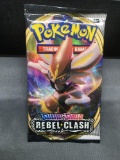 Factory Sealed Pokemon Sword & Shield REBEL CLASH 10 Card Booster Pack