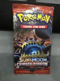 Factory Sealed Pokemon Sun & Moon CRIMSON INVASION 10 Card Booster Pack