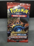 Factory Sealed Pokemon Sun & Moon CRIMSON INVASION 10 Card Booster Pack