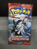 Factory Sealed Pokemon Sun & Moon CRIMSON INVASION 10 Card Booster Pack