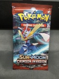 Factory Sealed Pokemon Sun & Moon CRIMSON INVASION 10 Card Booster Pack