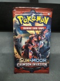 Factory Sealed Pokemon Sun & Moon CRIMSON INVASION 10 Card Booster Pack