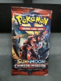 Factory Sealed Pokemon Sun & Moon CRIMSON INVASION 10 Card Booster Pack