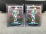 2 Card Lot of 2015 Panini Prizm #228 DEVANTE PARKER Dolphins ROOKIE Football Cards