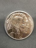 1 Troy Ounce .999 Fine Silver Indian Head Buffalo Silver Bullion Round Coin