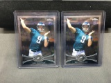 2 Card Lot of 2012 Topps Chrome NICK FOLES Eagles Bears ROOKIE Football Cards