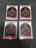 4 Card Lot of 1989-90 Hoops #310 DAVID ROBINSON Spurs ROOKIE Basketball Cards