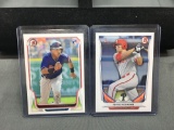 2014 Bowman RHYS HOSKINS & JOSE RAMIREZ ROOKIE Baseball Cards