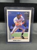 1990 Leaf #220 SAMMY SOSA White Sox Cubs ROOKIE Baseball Card