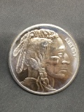 1 Troy Ounce .999 Fine Silver Indian Head Buffalo Silver Bullion Round Coin