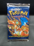Sealed Pokemon Base Set Unlimited 11 Card Booster Pack - Charizard Art - 20.8 Grams