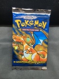 Sealed Pokemon Base Set Unlimited 11 Card Booster Pack - Charizard Art - 20.7 Grams