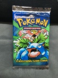 Sealed Pokemon Base Set Unlimited 11 Card Booster Pack - Venusaur Art - 20.7 Grams