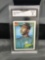 GMA Graded 1991 Topps Desert Shield #177 REGGIE HARRIS A's Baseball Card - NM-MT 8