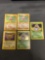 5 Count Lot of Vintage Pokemon Holo Trading Cards