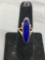 14K Yellow Gold & Blue Lapis Stunning Ring Size 6 (4.4 Grams)